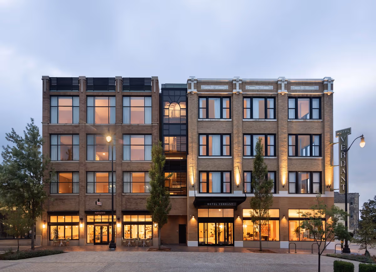 Exterior photo of Hotel Verdant in Racine, WI