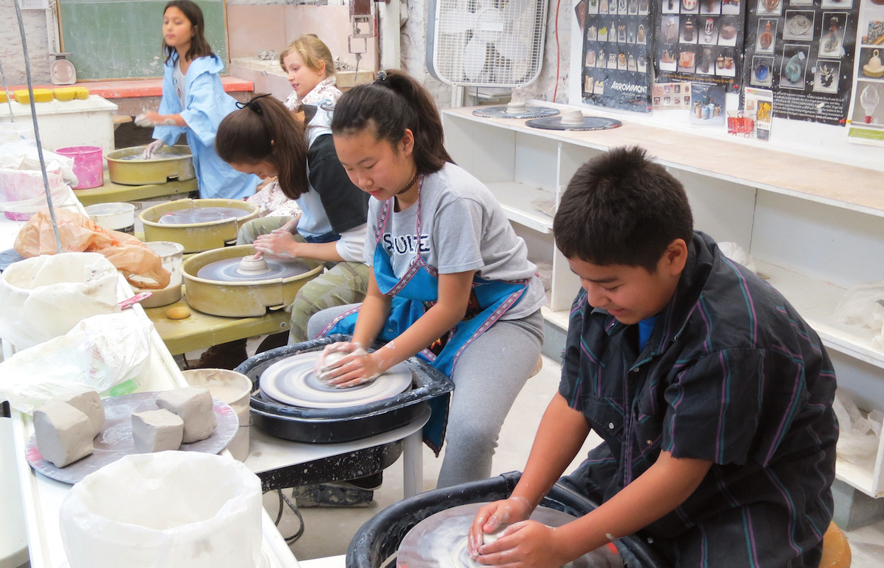 Kids Potter Wheel Class Wustum By Ram Staff