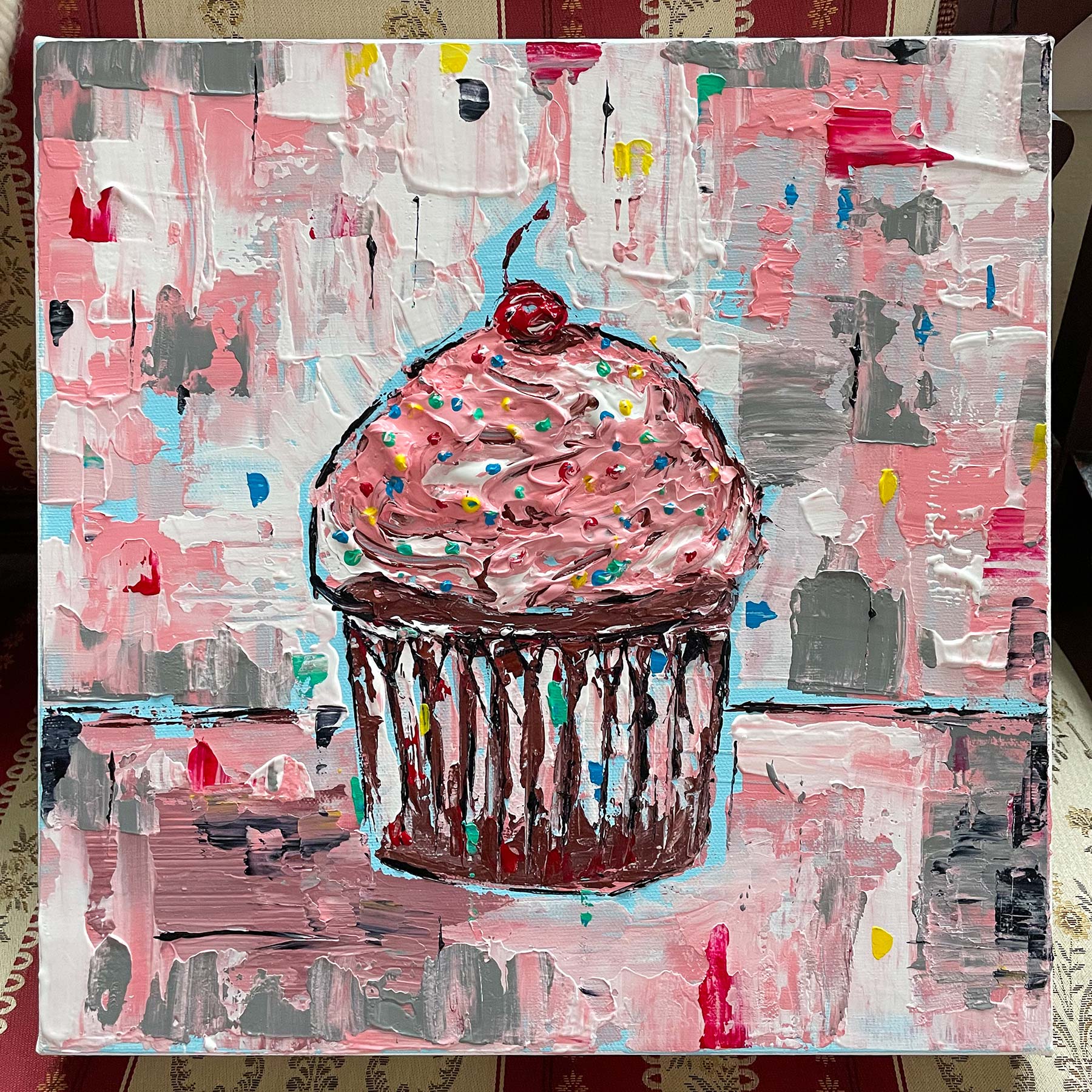 Veronica Averkamp Cupcake Palette Knife Painting Veronica Averkamp Cupcake Palette Knife Painting