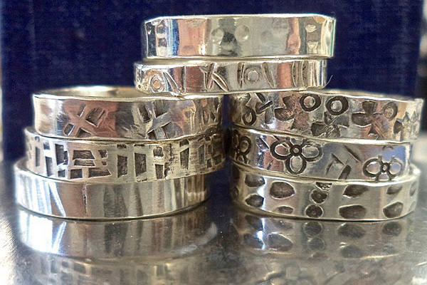 Sterling silver band rings