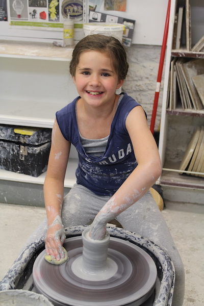 Happy Potters Wheel Girl