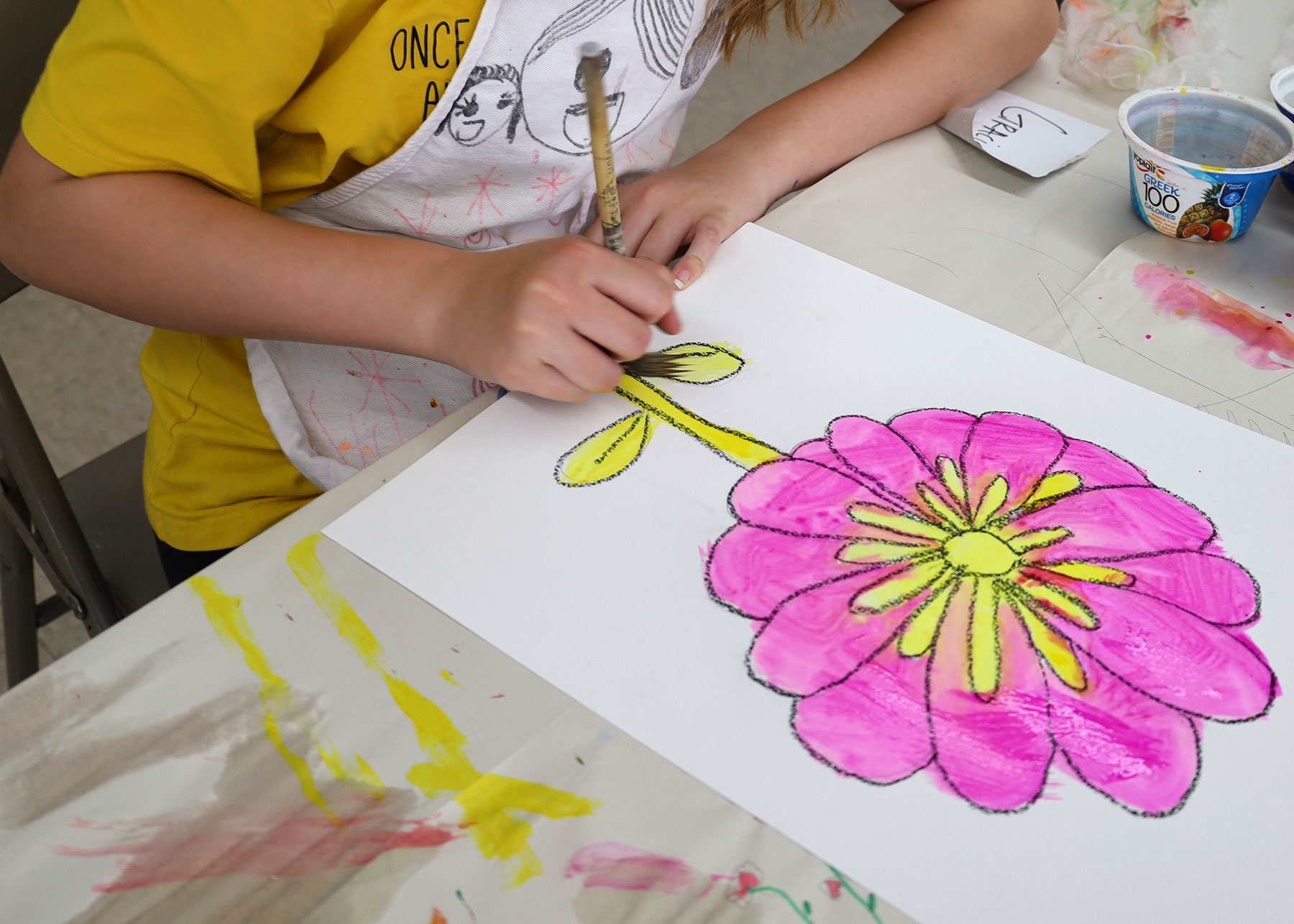 Kid Drawing Flower Spring 21