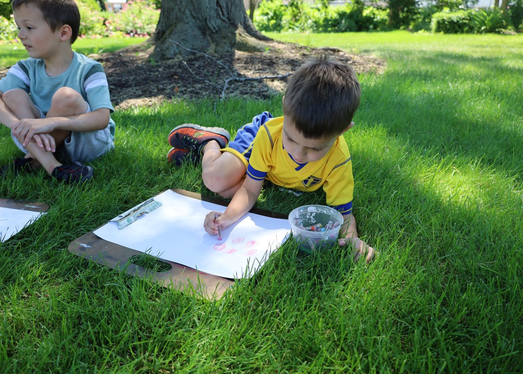 Little Kid In Garden Drawing Wk 1 Su 22 Cropped