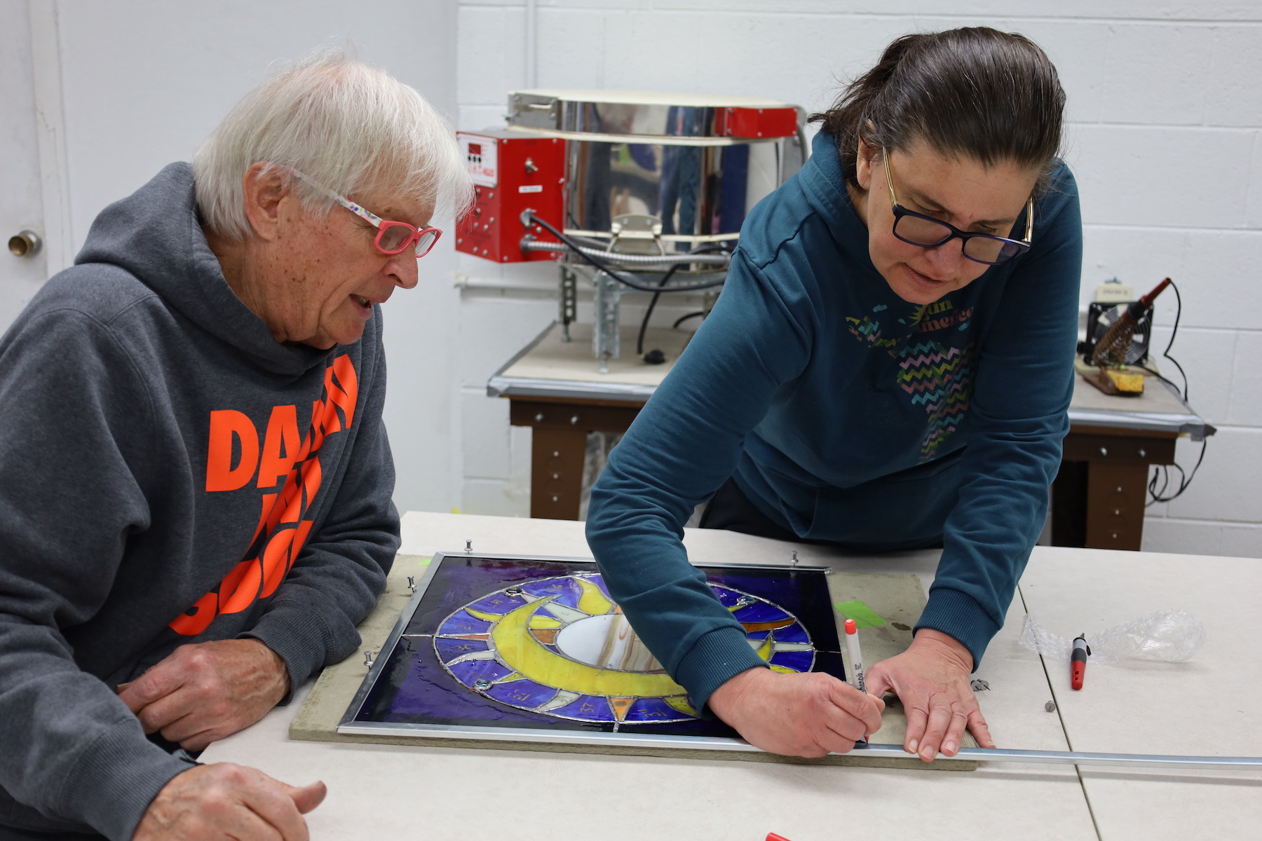 Stained Glass Dave And Student