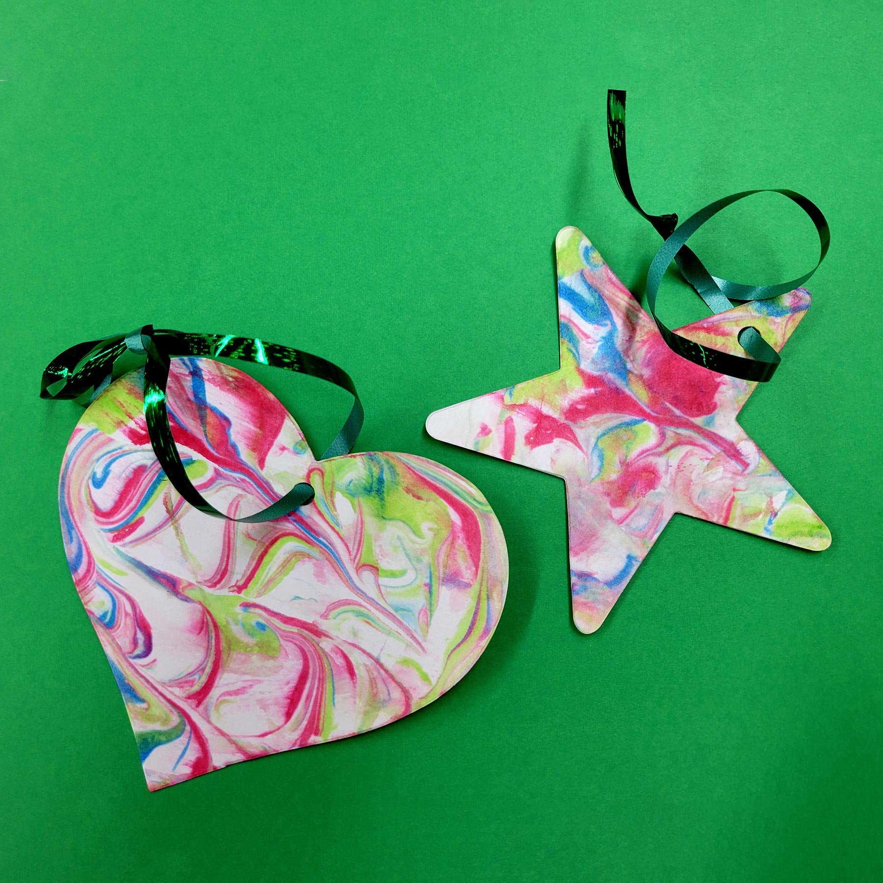 Family Art Kit Marbled Paper Ornaments Family Art Kit Marbled Paper Ornaments