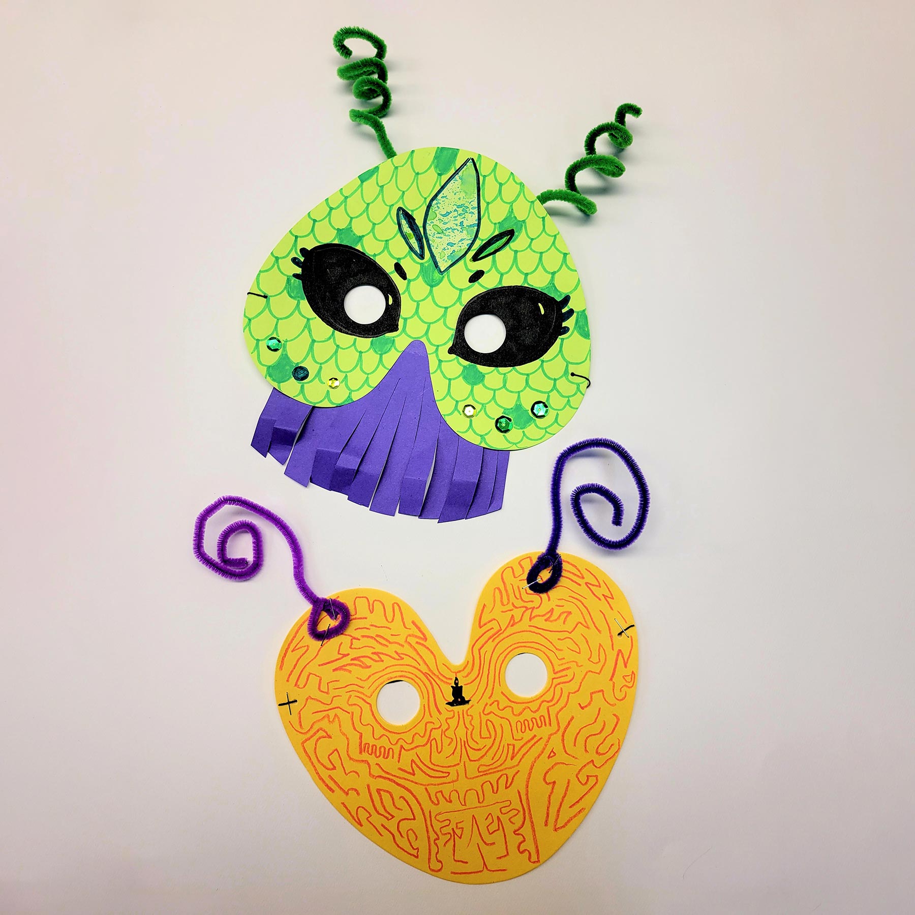 Alien Masks, First Friday Hands-On Art Activity Oct 2021 Alien Masks Hands On Oct2021